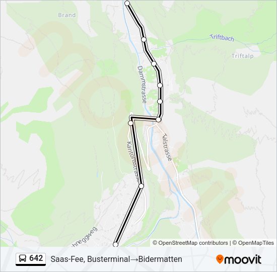 642 Bus Line Map
