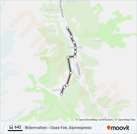 642 Bus Line Map