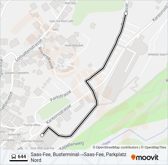 644 Bus Line Map