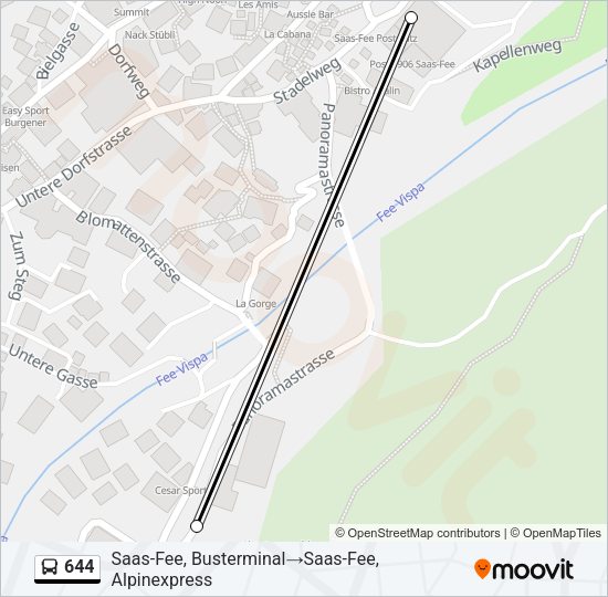 644 Bus Line Map
