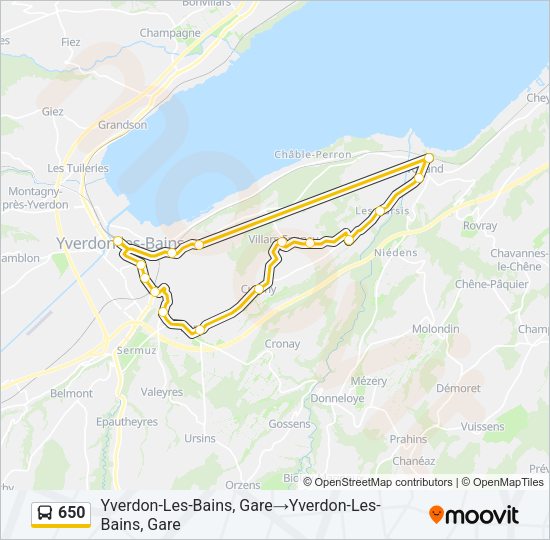 650 Bus Line Map