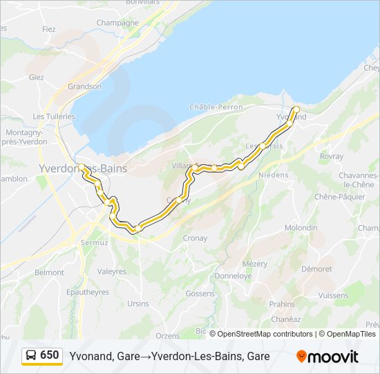 650 Bus Line Map