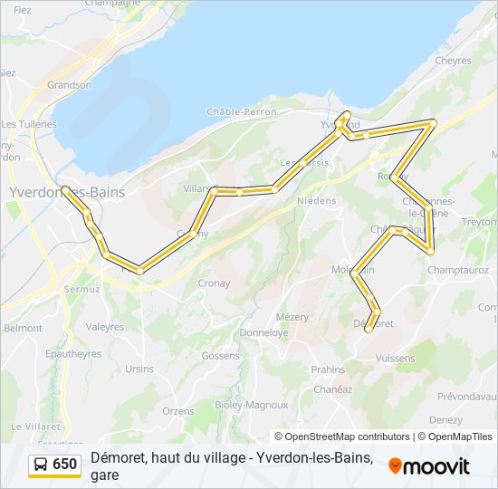 650 bus Line Map