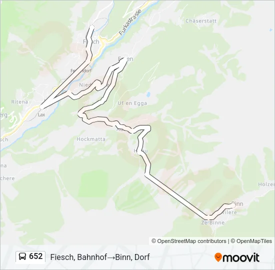 652 Bus Line Map