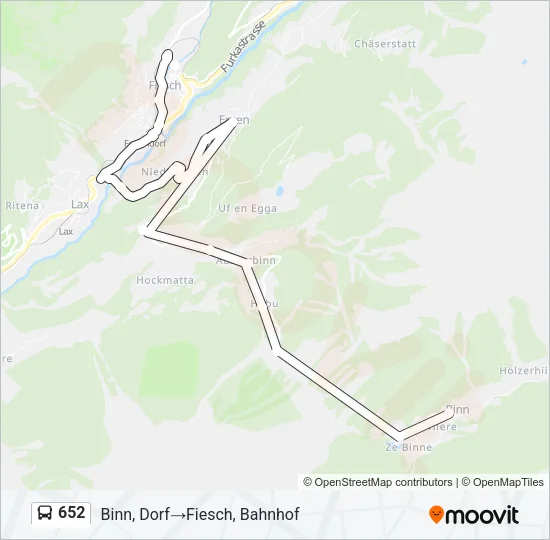652 Bus Line Map