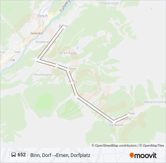 652 Bus Line Map