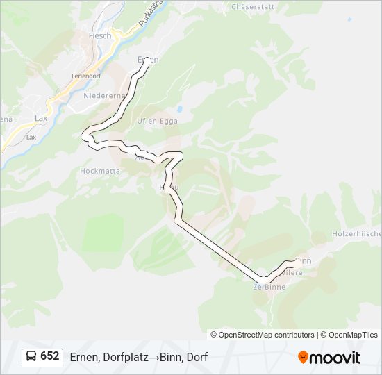 652 Bus Line Map
