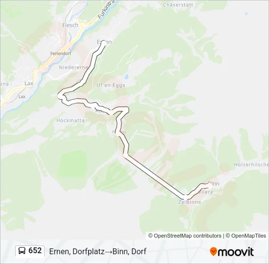652 Bus Line Map
