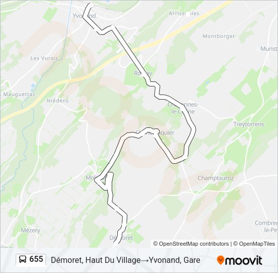 655 Bus Line Map