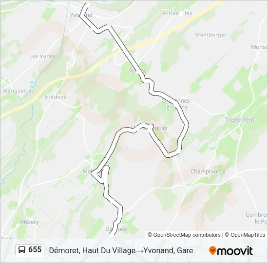 655 Bus Line Map