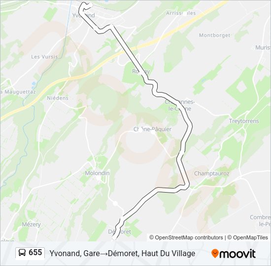 655 Bus Line Map