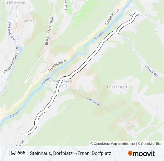 655 Bus Line Map