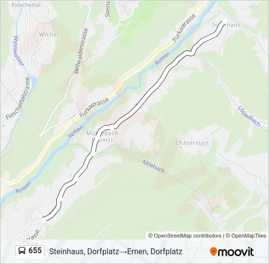 655 Bus Line Map