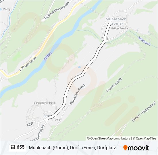 655 Bus Line Map