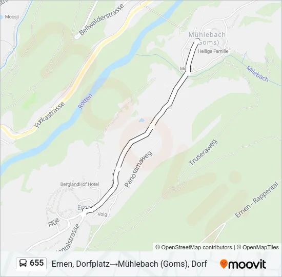 655 Bus Line Map