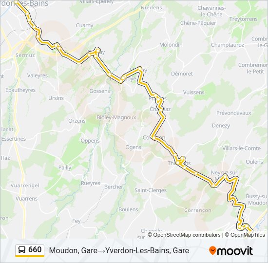 660 Bus Line Map