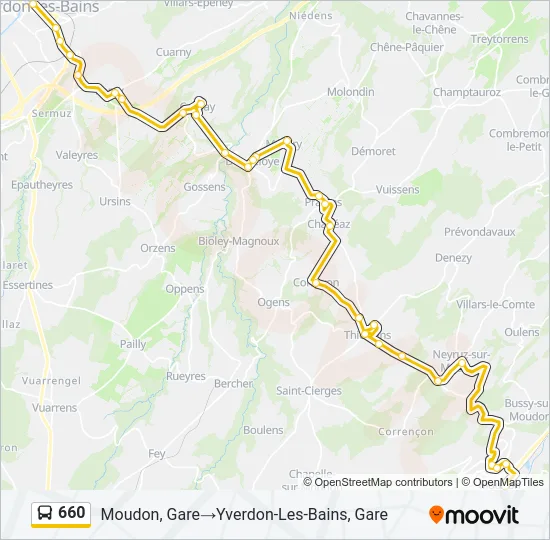 660 Bus Line Map