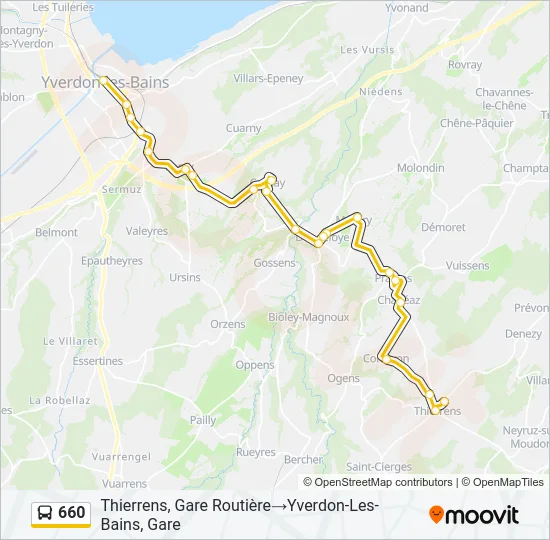660 Bus Line Map