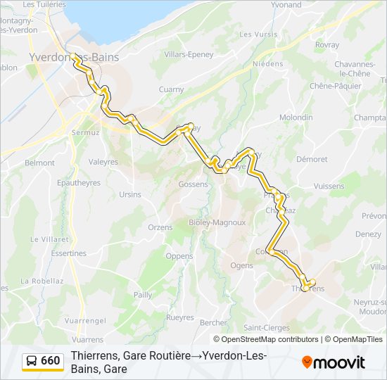 660 Bus Line Map