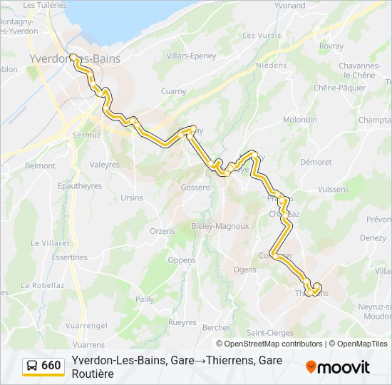 660 Bus Line Map