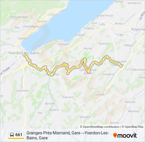 661 Bus Line Map