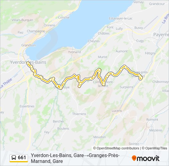 661 Bus Line Map