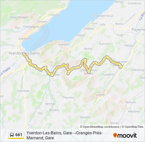 661 Bus Line Map