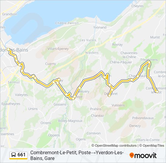 661 Bus Line Map