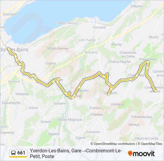 661 Bus Line Map