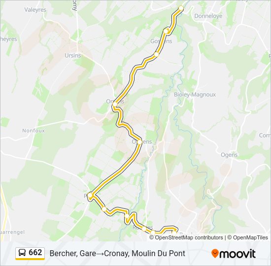 662 Bus Line Map