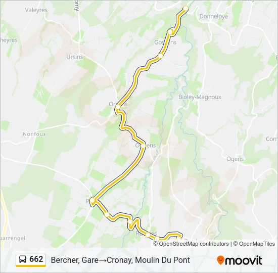662 Bus Line Map