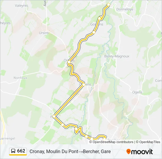 662 Bus Line Map