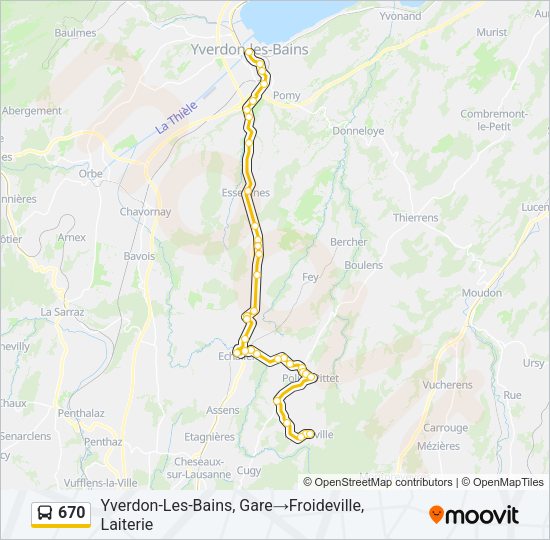670 Bus Line Map