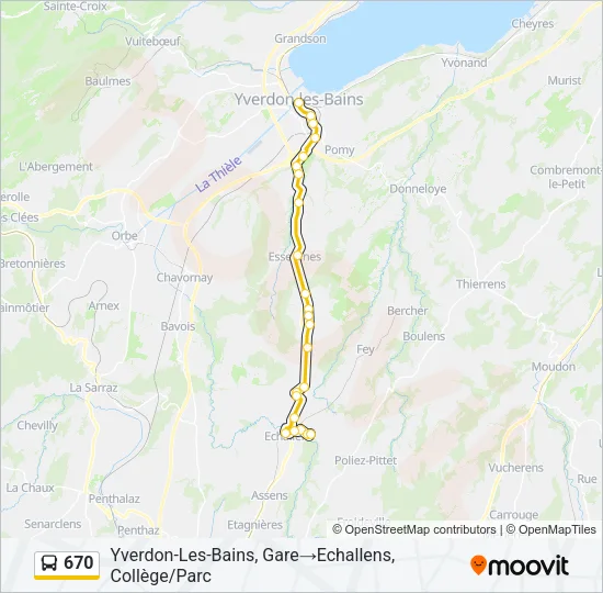 670 Bus Line Map