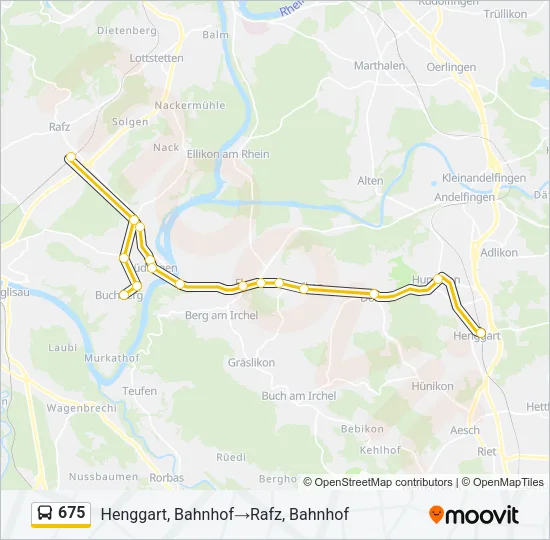 675 Bus Line Map