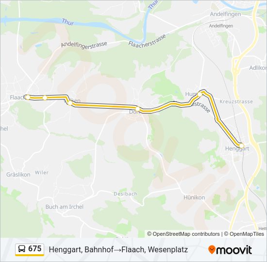675 Bus Line Map