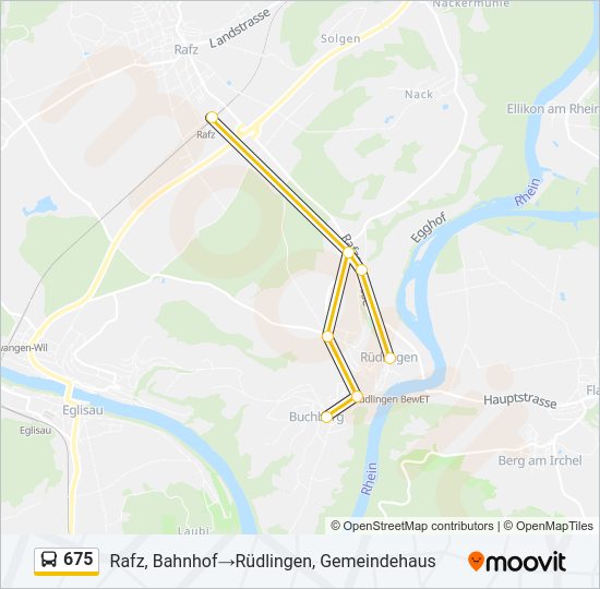 675 Bus Line Map