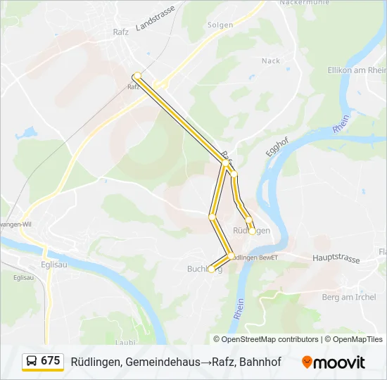675 Bus Line Map