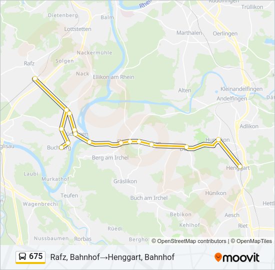 675 Bus Line Map