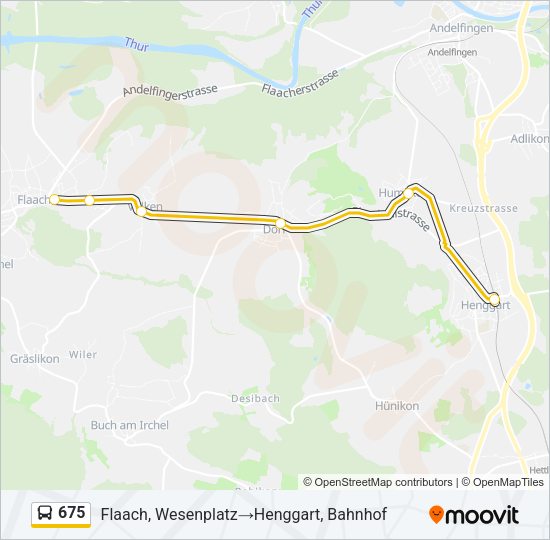 675 Bus Line Map