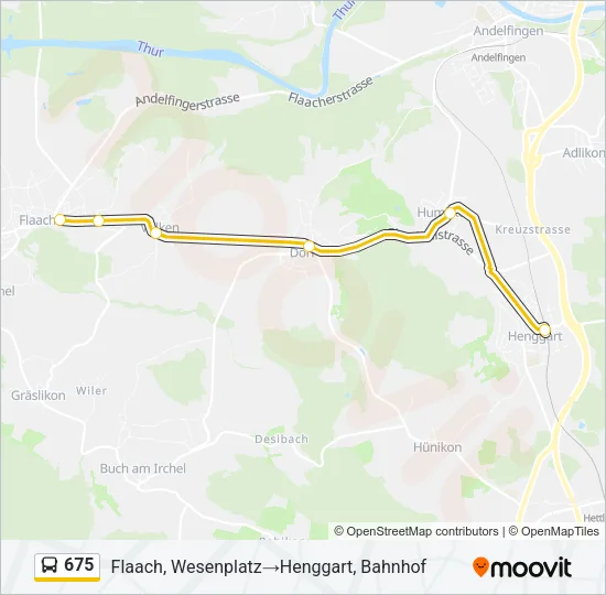 675 Bus Line Map