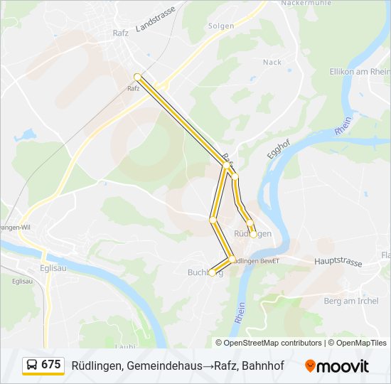 675 Bus Line Map