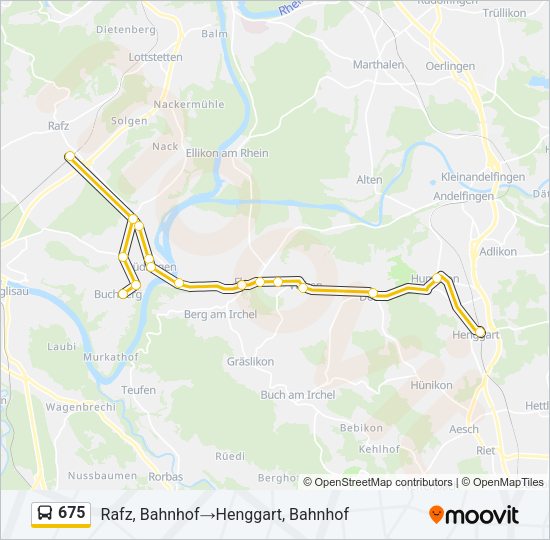 675 Bus Line Map