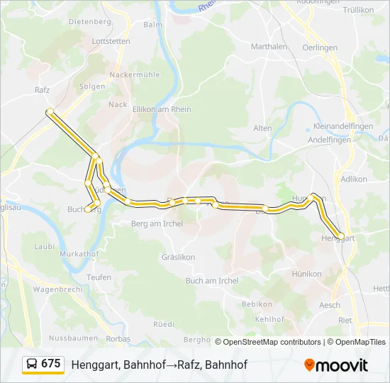 675 Bus Line Map