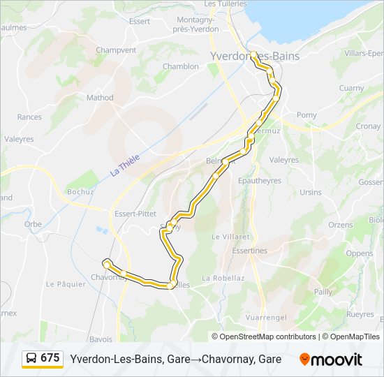 675 Bus Line Map