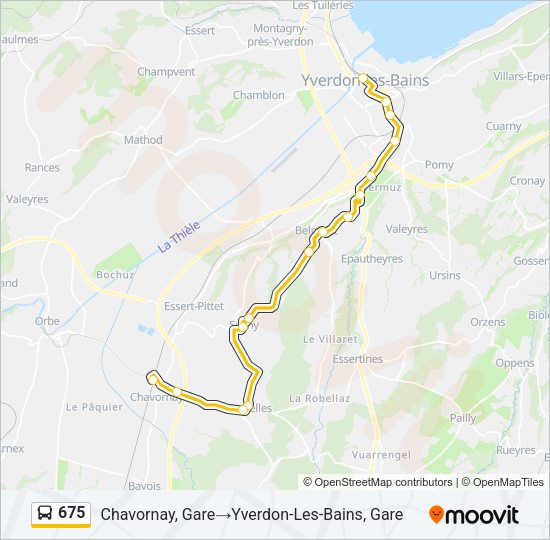 675 Bus Line Map