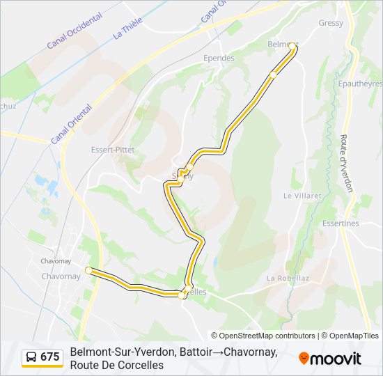 675 Bus Line Map