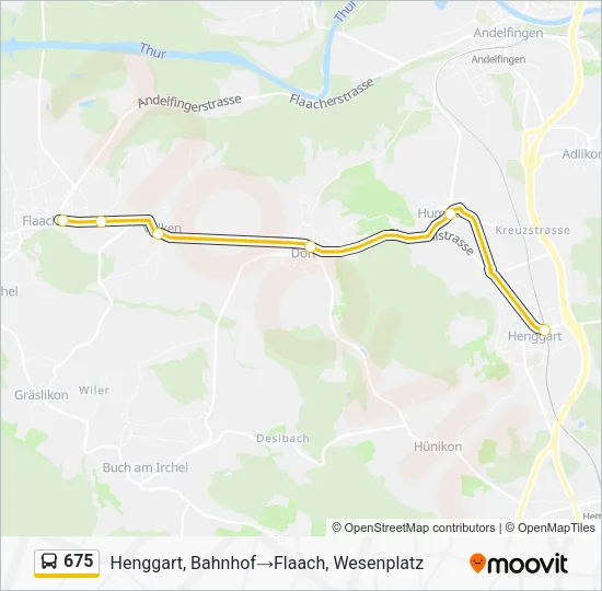 675 Bus Line Map