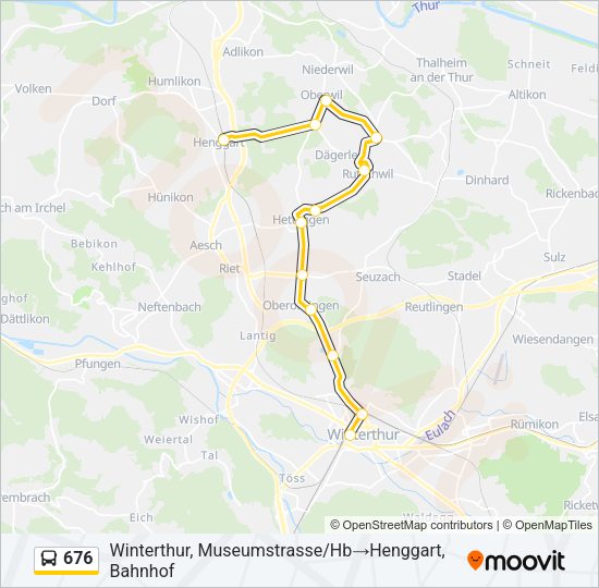 676 Bus Line Map