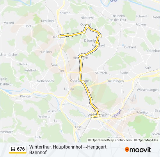 676 Bus Line Map